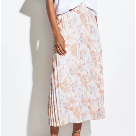 Vince Marine garden pleated midi skirt size 4 - Picture 8 of 12